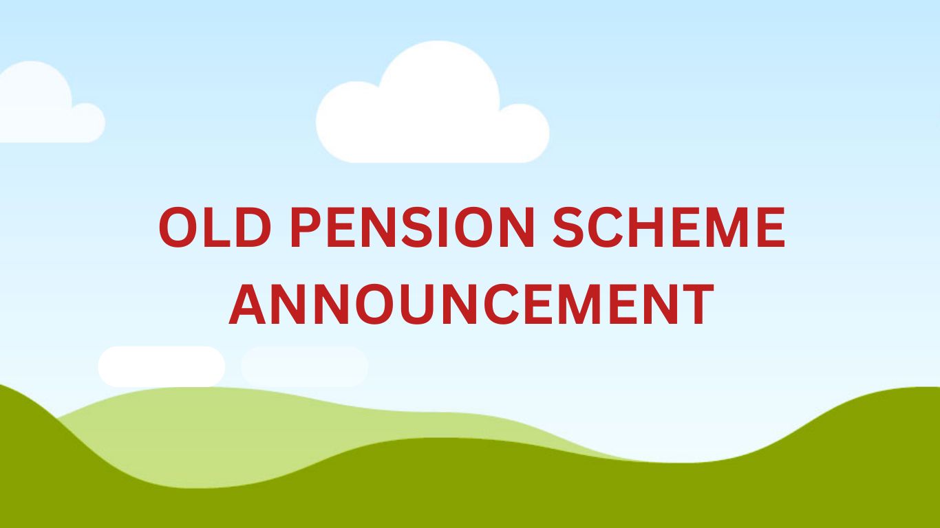 Old pension scheme announcement