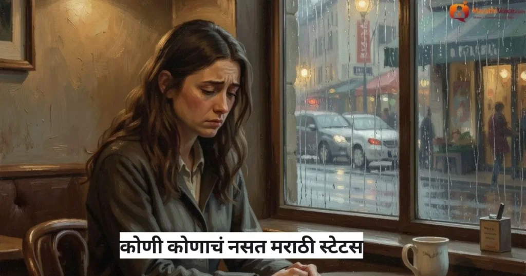 कोणी कोणाचं नसत मराठी स्टेटस