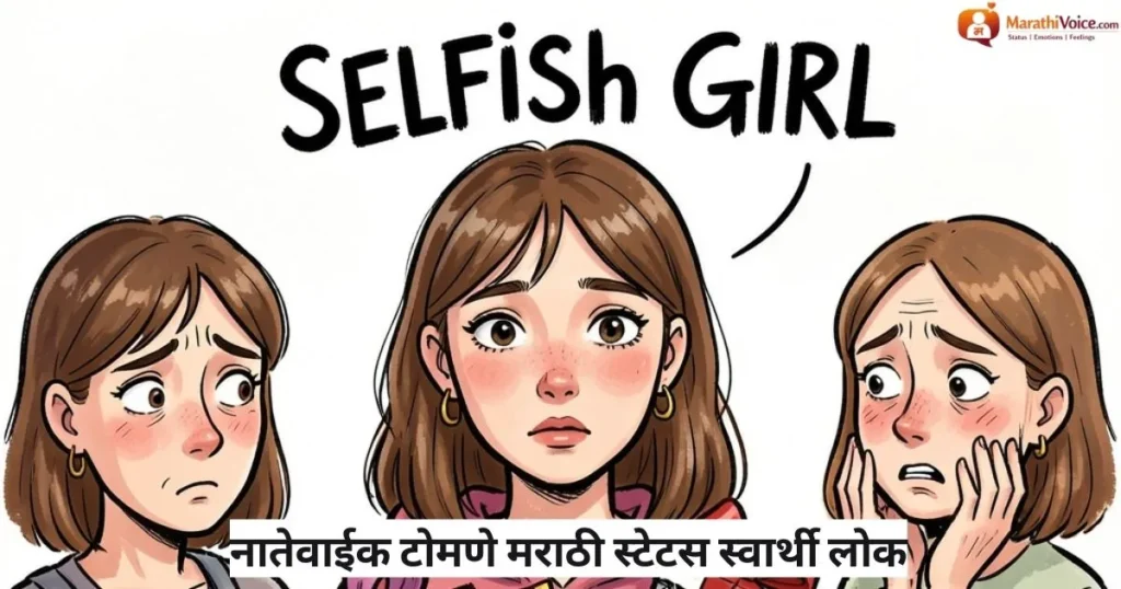 नातेवाईक टोमणे मराठी स्टेटस स्वार्थी लोक