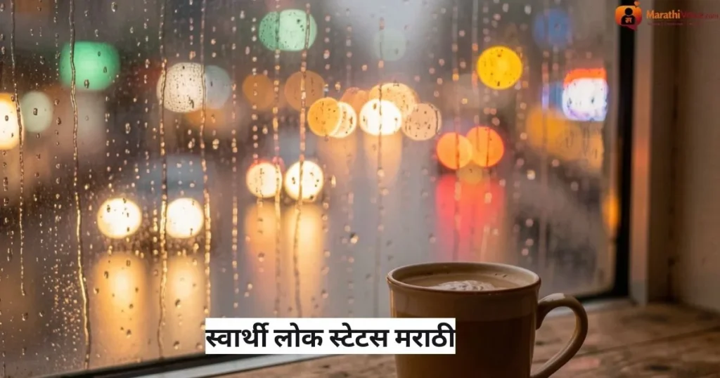 स्वार्थी लोक स्टेटस मराठी