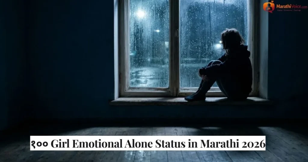 १०० Girl Emotional Alone Status in Marathi 2026