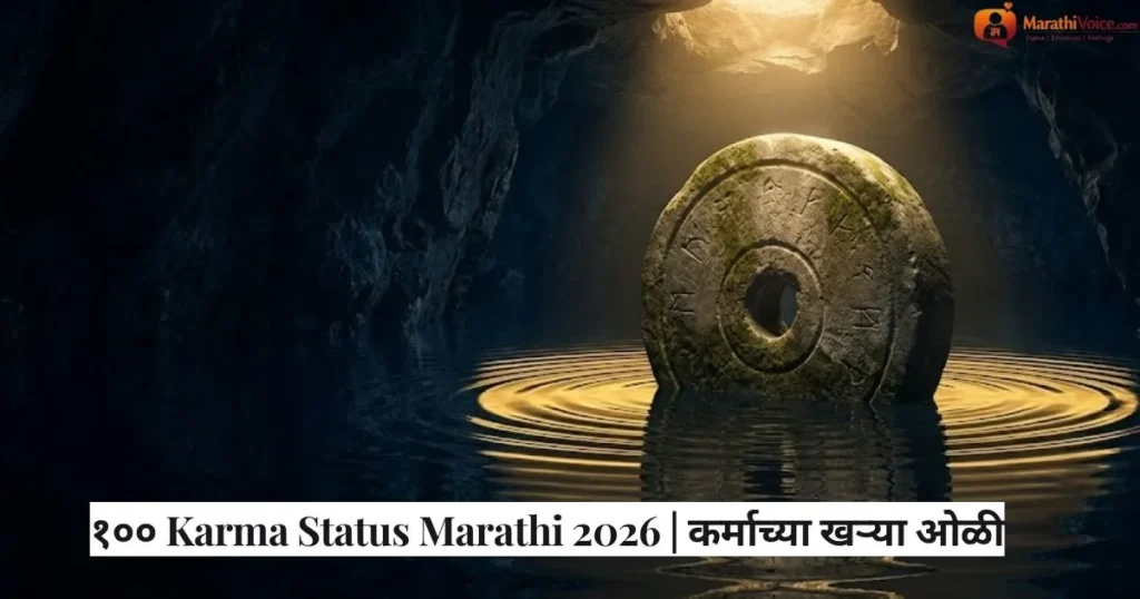१०० Karma Status Marathi 2026 _ कर्माच्या खऱ्या ओळी