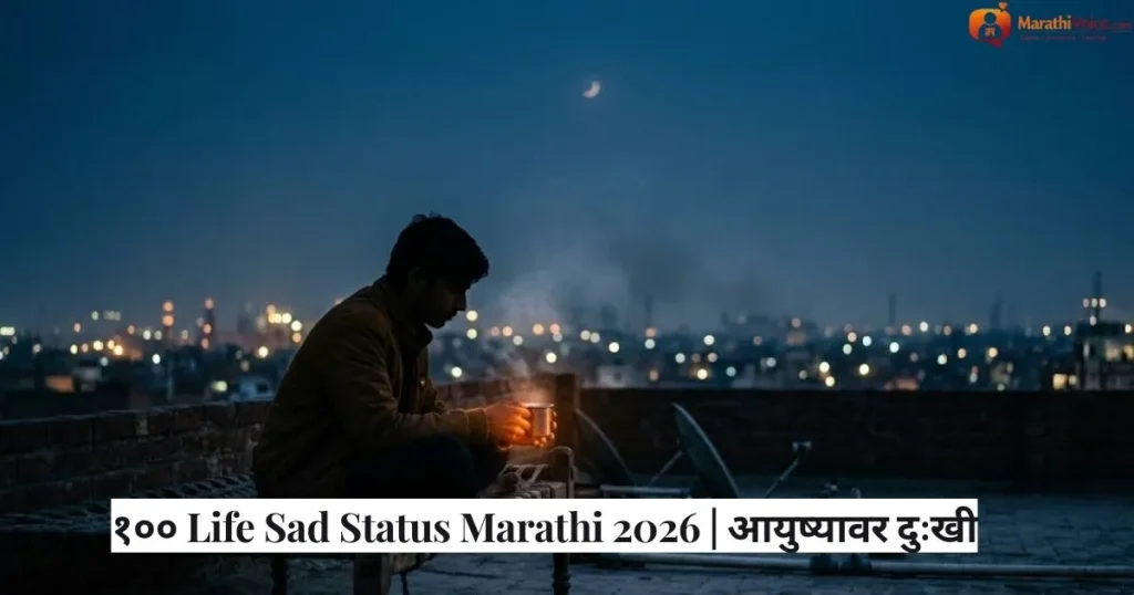 १०० Life Sad Status Marathi 2026 _ आयुष्यावर दुःखी