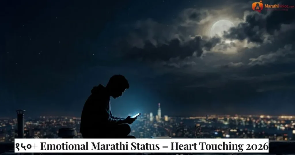 १५०+ Emotional Marathi Status &ndash; Heart Touching 2026