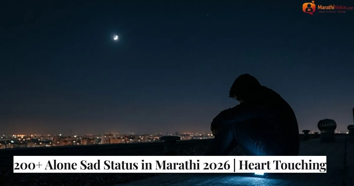 200+ Alone Sad Status in Marathi 2026 _ Heart Touching