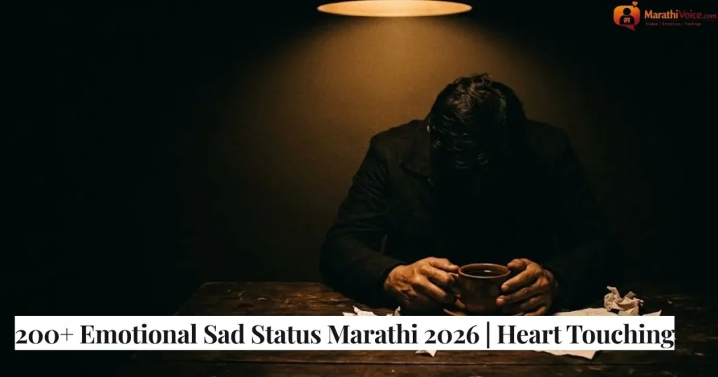 200+ Emotional Sad Status Marathi 2026 _ Heart Touching