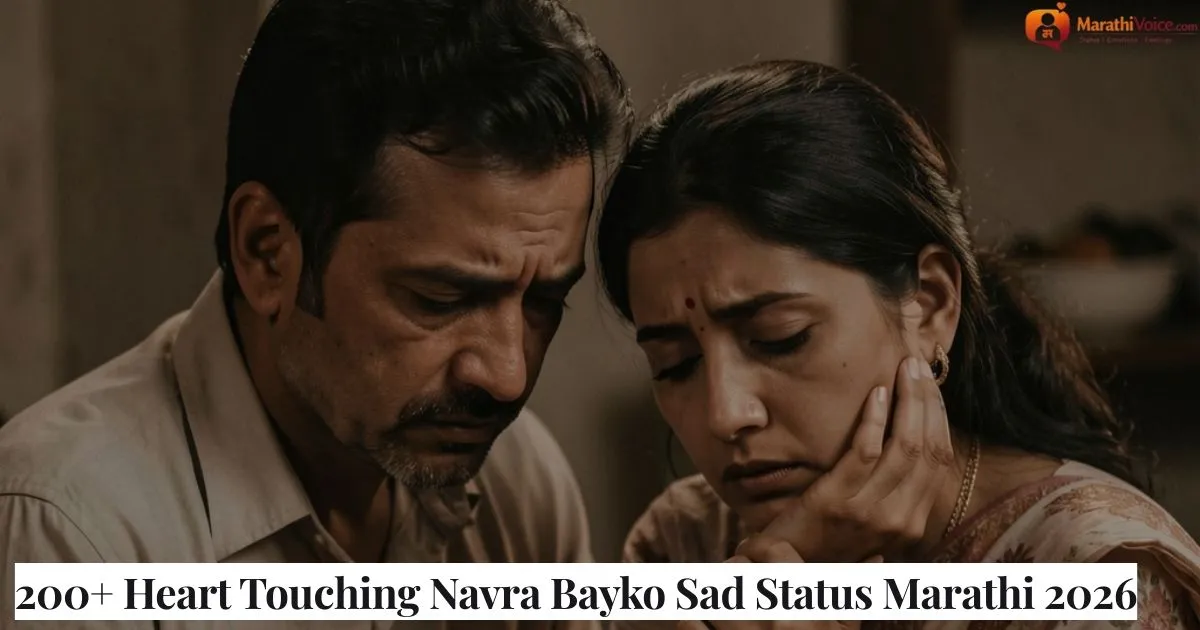 200+ Heart Touching Navra Bayko Sad Status Marathi 2026