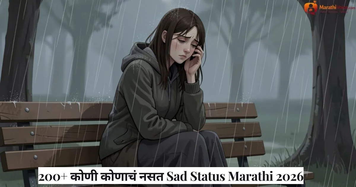 200+ कोणी कोणाचं नसत Sad Status Marathi 2026
