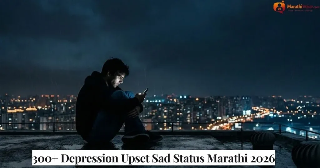 300+ Depression Upset Sad Status Marathi 2026