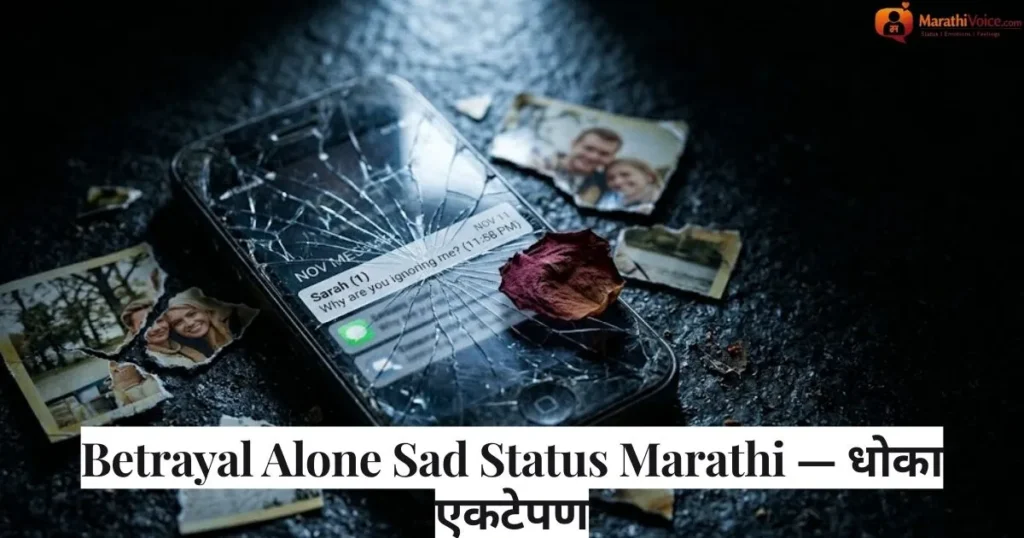 Betrayal Alone Sad Status Marathi &mdash; धोका एकटेपण