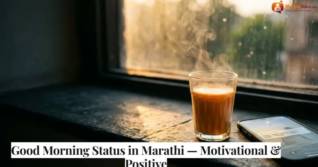 Good Morning Status in Marathi &mdash; Motivational & Positive
