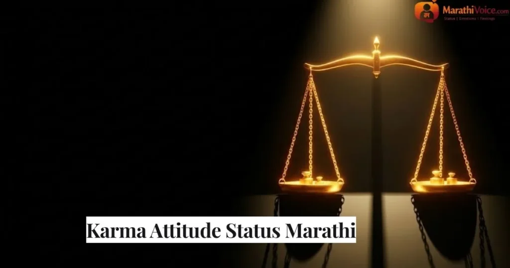 Karma Attitude Status Marathi