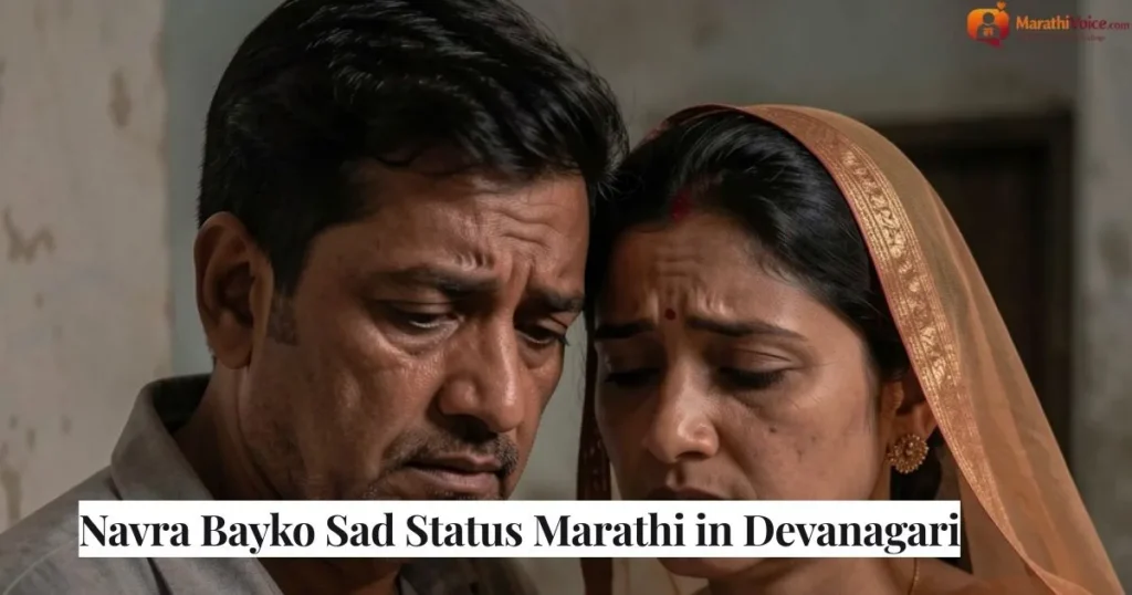 Navra Bayko Sad Status Marathi in Devanagari